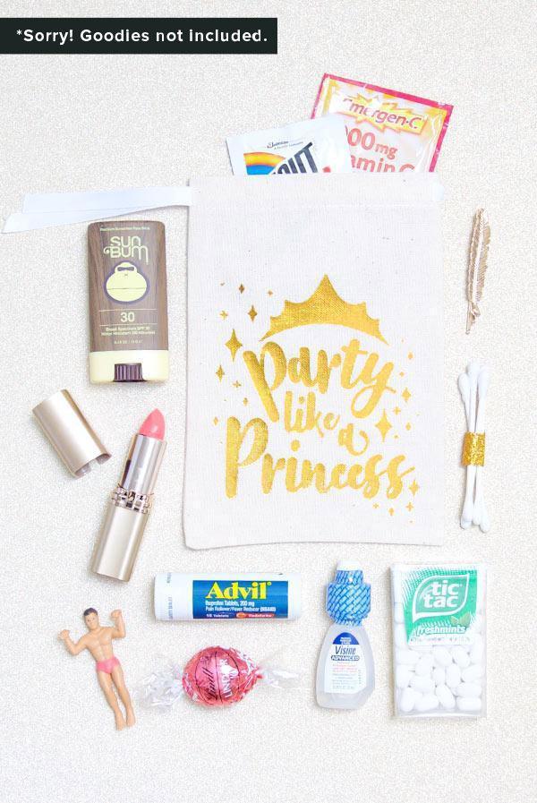 Party Like a Princess Gold Foil Gift Bag - Puritific