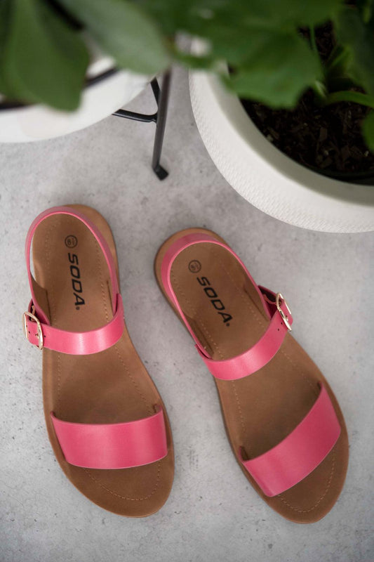 Pink Buckle Sandals - Puritific