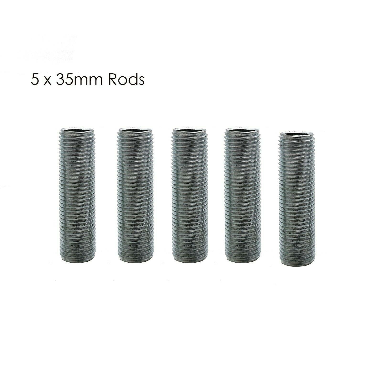 Pipe Nipple Lamp Repair Part 35mm Long 5pcs M10 Threaded Zinc Alloy~2896-0