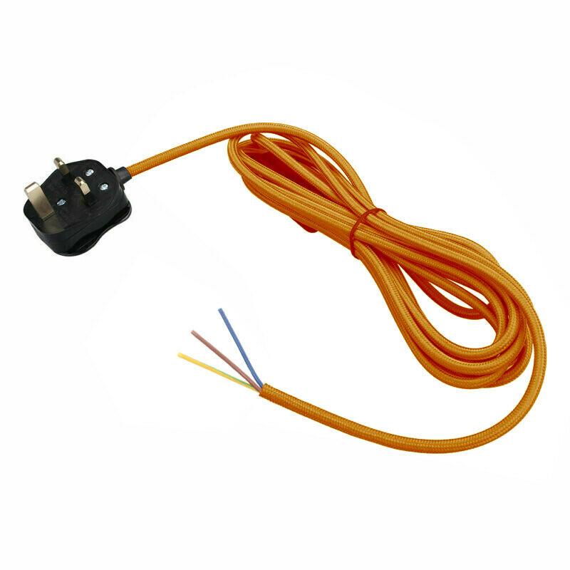 Plug In Pendant Fabric Flex Cable 2m With Inline Switch~1923-10