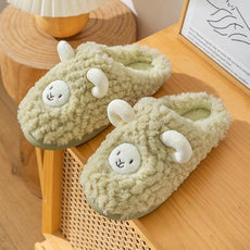 Plush Bedroom Cotton Fluffy Slippers - Puritific