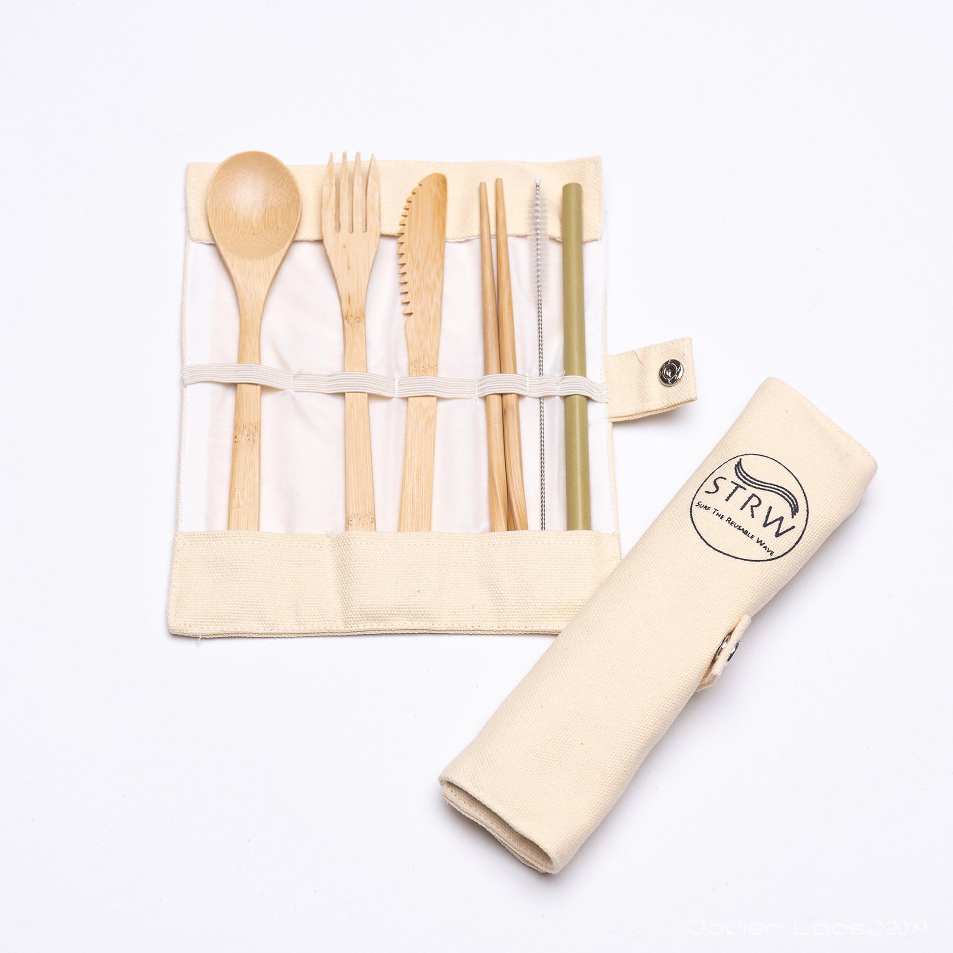 Portable Bamboo STRW Cutlery Set - Puritific