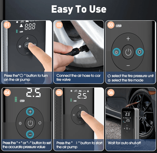 Portable Electric Tire Inflator - Puritific