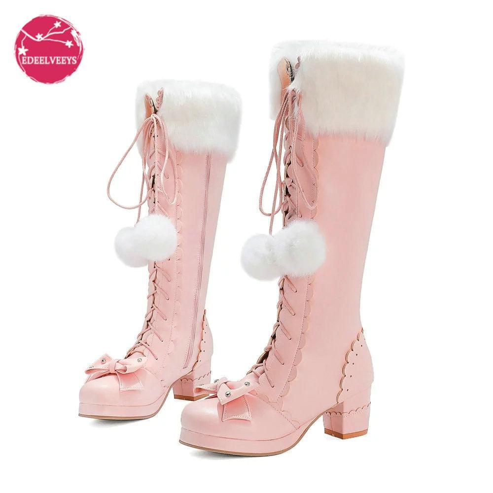 Princess Bowtie High Boots - Puritific