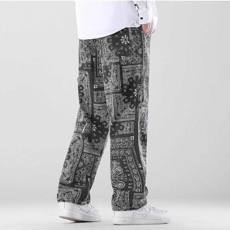 Printed Men's Loose Pants - Puritific