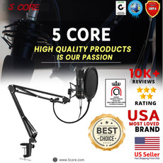 Pro Audio Condenser Microphone Mic Kit Vocal Studio Recording Set Boom Arm Stand RM STND 2-12