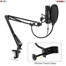 Pro Audio Condenser Microphone Mic Kit Vocal Studio Recording Set Boom Arm Stand RM STND 2-1