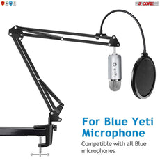 Pro Audio Condenser Microphone Mic Kit Vocal Studio Recording Set Boom Arm Stand RM STND 2-7