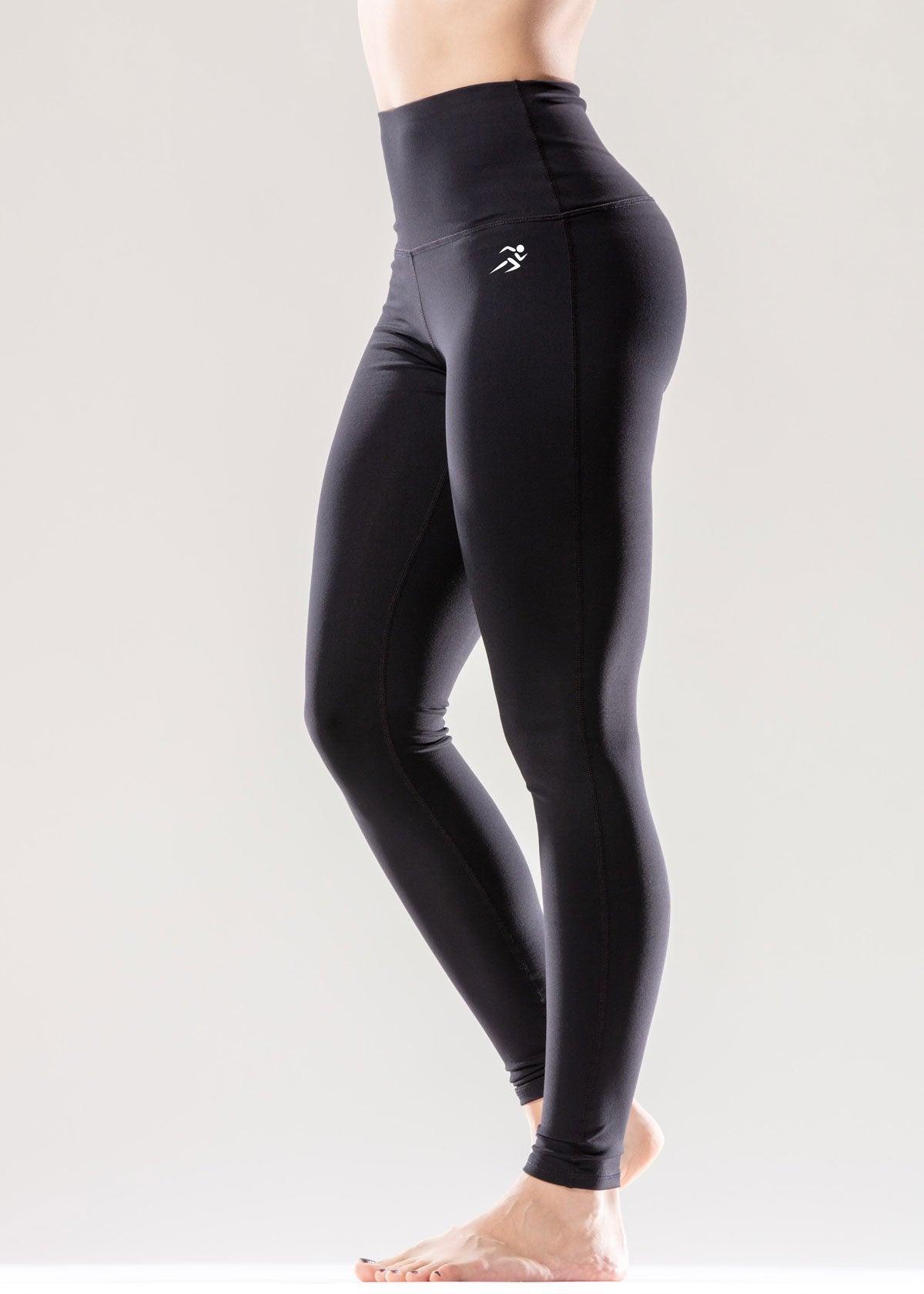 Puissante High-Waisted Full-Length Black Leggings - Puritific