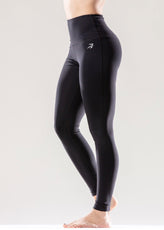 Puissante High-Waisted Full-Length Black Leggings - Puritific