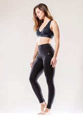 Puissante High-Waisted Full-Length Black Leggings - Puritific