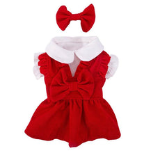 Puppy Bow Knot Dress Set - Puritific