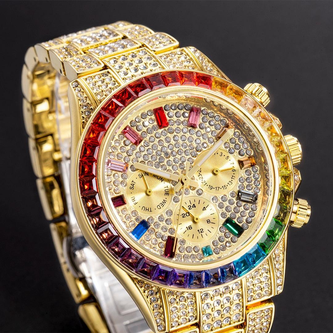 Rainbow Diamond Quartz Watch - Puritific