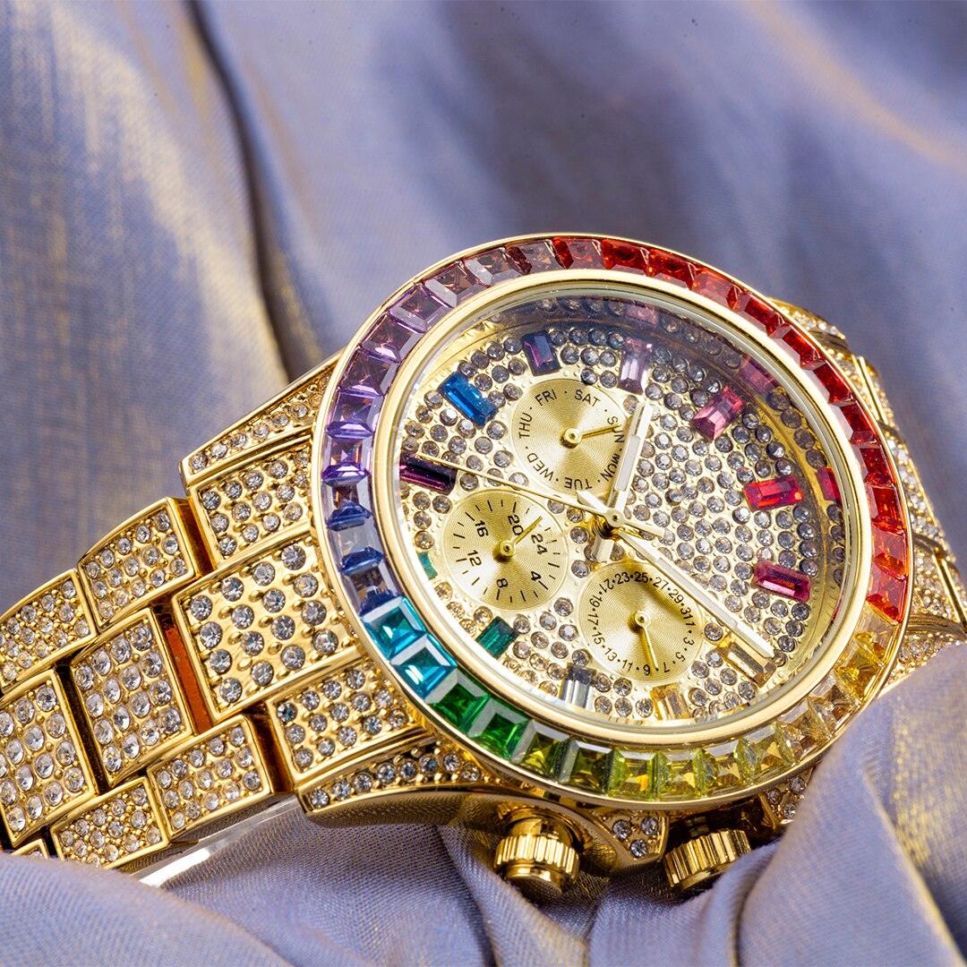 Rainbow Diamond Quartz Watch - Puritific