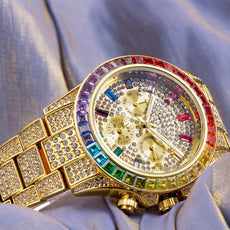 Rainbow Diamond Quartz Watch - Puritific