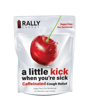 Rally Energy Cough Relief - Caffeinated, Cherry Flavored Cough Lozenges - Puritific