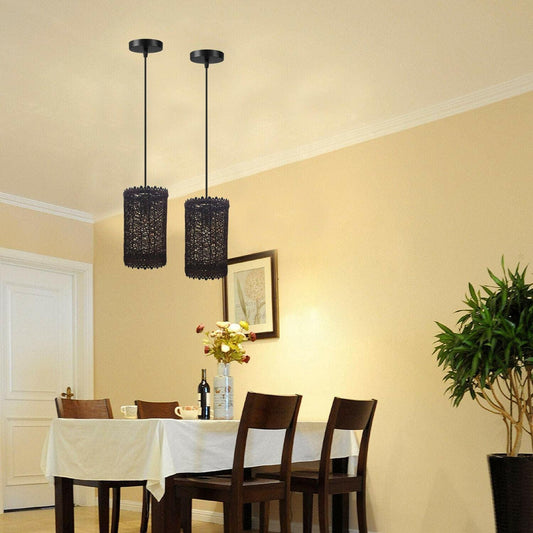 Rattan Pendant Shade Fits Existing Standard Pendant Lounge Bedroom Kitchen~1960-0