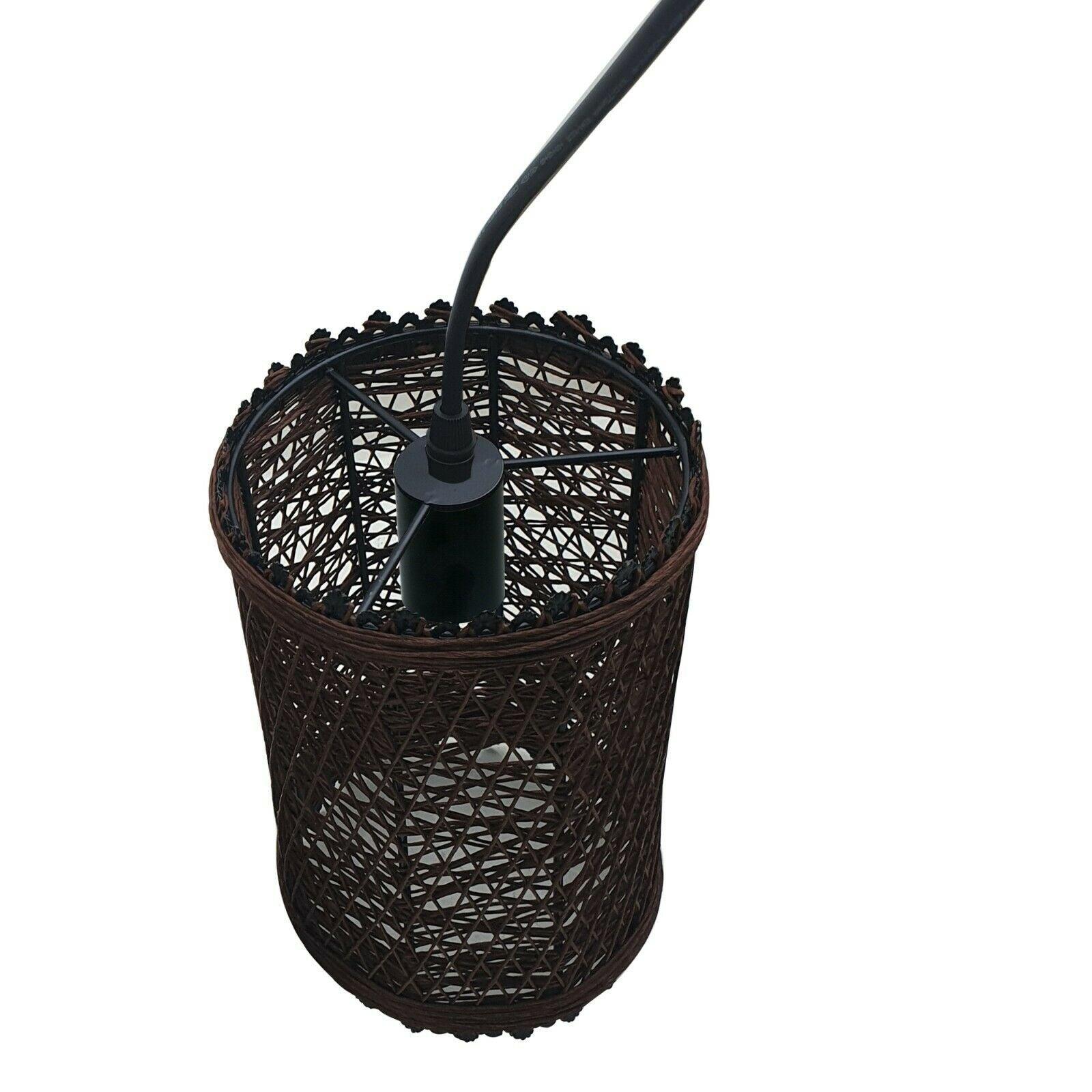 Rattan Pendant Shade Fits Existing Standard Pendant Lounge Bedroom Kitchen~1960-6