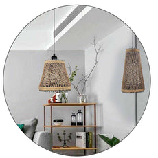 Rattan Wicker Ceiling Pendant Light Shade Hanging Light Antique décor Lampshade~1334-0