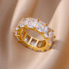 Rectangle Zircon Rings - Puritific