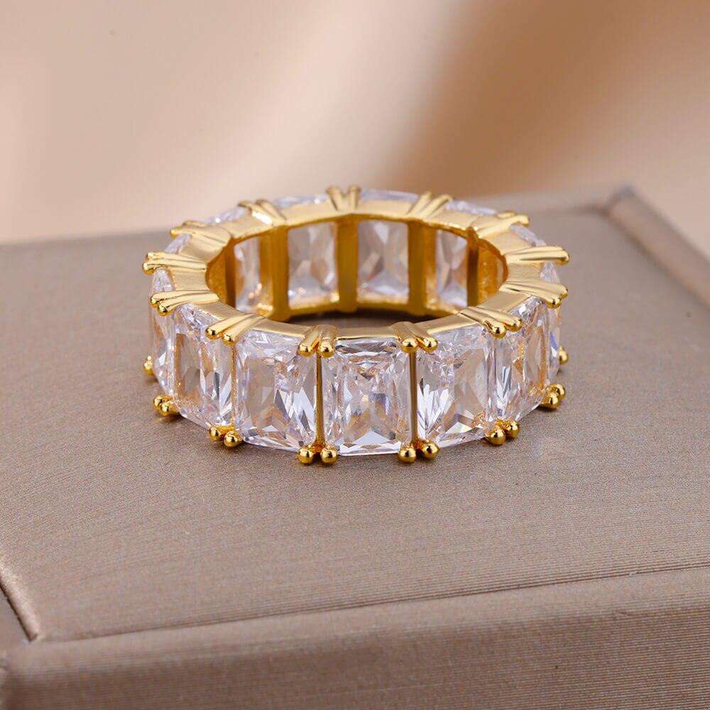 Rectangle Zircon Rings - Puritific