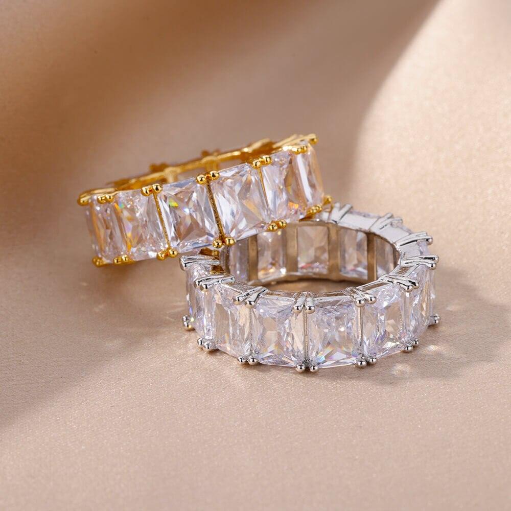 Rectangle Zircon Rings - Puritific