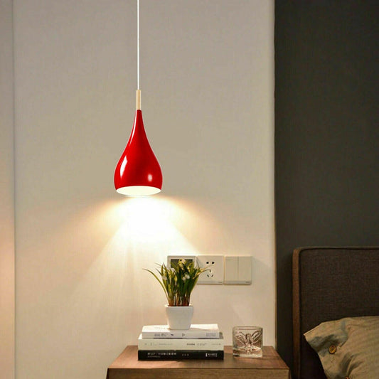 Red colour Retro Style Metal Ceiling Hanging Pendant Light Shade Modern Design~1649-0