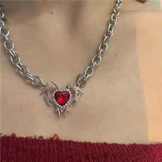 Red Crystal Pendant Necklace - Puritific