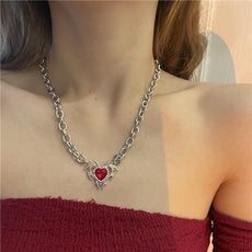 Red Crystal Pendant Necklace - Puritific