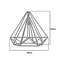 Red Geometric Wire Cage Pendant Lights~1992-1