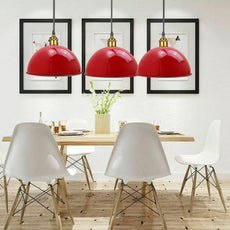 Red Retro Metal Cafe Diner Ceiling Light Pendant Lampshade~1848-1