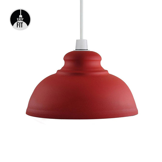 Red Retro Style Metal Easy Fit Ceiling Pendant Light Shade~2082-0