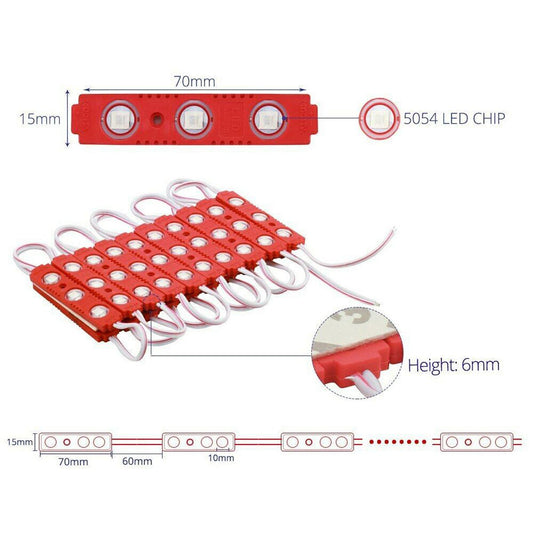 Red SMD LED Injection Module IP67 DC12V Waterproof High lighted Lamp~2854-1