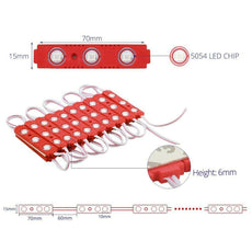 Red SMD LED Injection Module IP67 DC12V Waterproof High lighted Lamp~2854-1