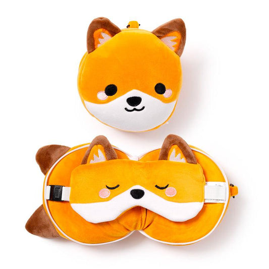 Relaxeazzz Travel Pillow & Eye Mask - Adoramals Finnick the Fox CUSH313-0