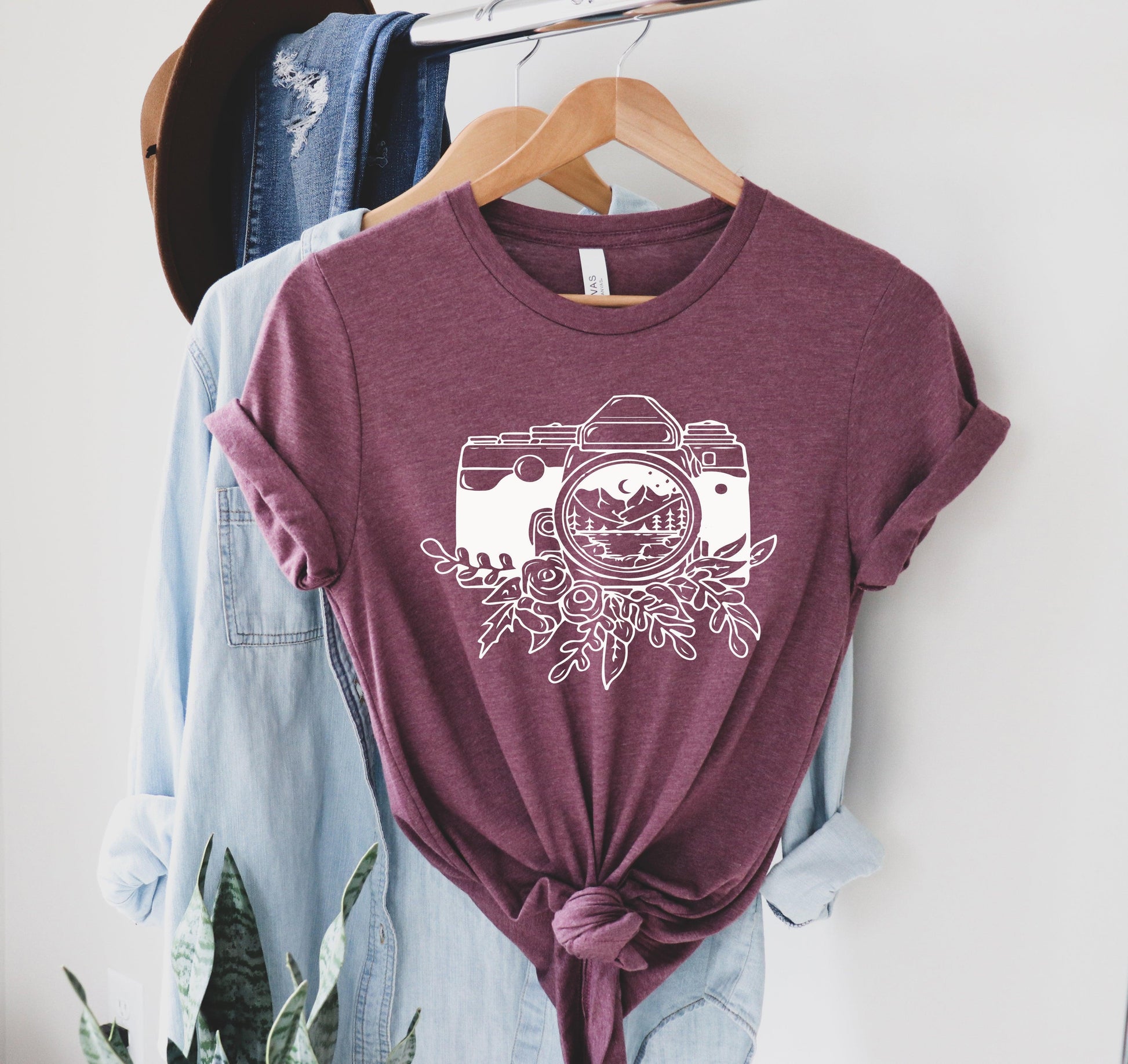 Retro Camera Camping Shirt, Camera Shirt - Puritific