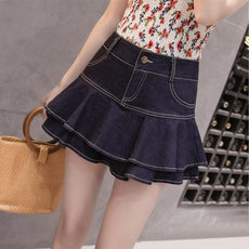 Retro Denim Shorts Skirt - Puritific