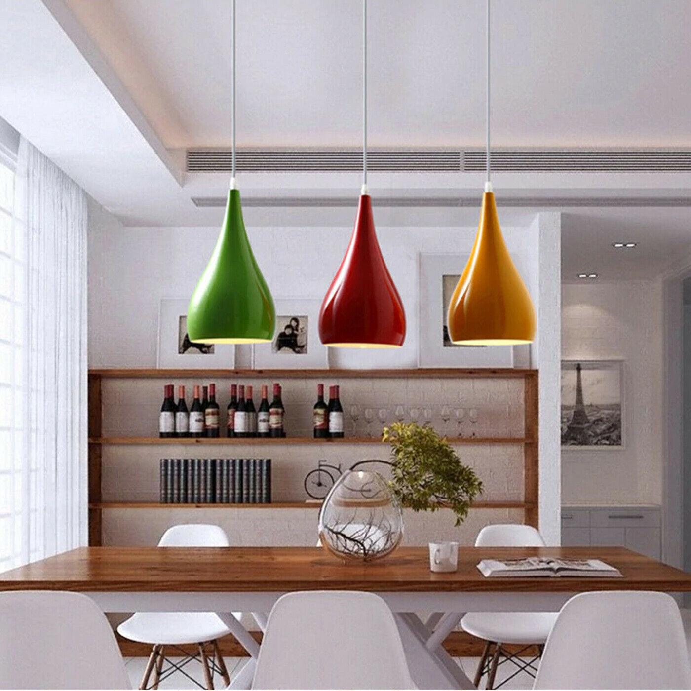 Retro Drop Light Shades Modern Ceiling Pendant Lampshades Metal Various Colours~2048-5