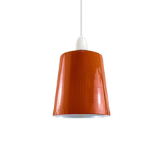 Retro Easy Fit Light Shade 13cm Metal E27 Orange Lampshade~3898-2