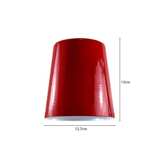 Retro Easy Fit Light Shade 13cm Metal E27 Red Lampshade~3899-2