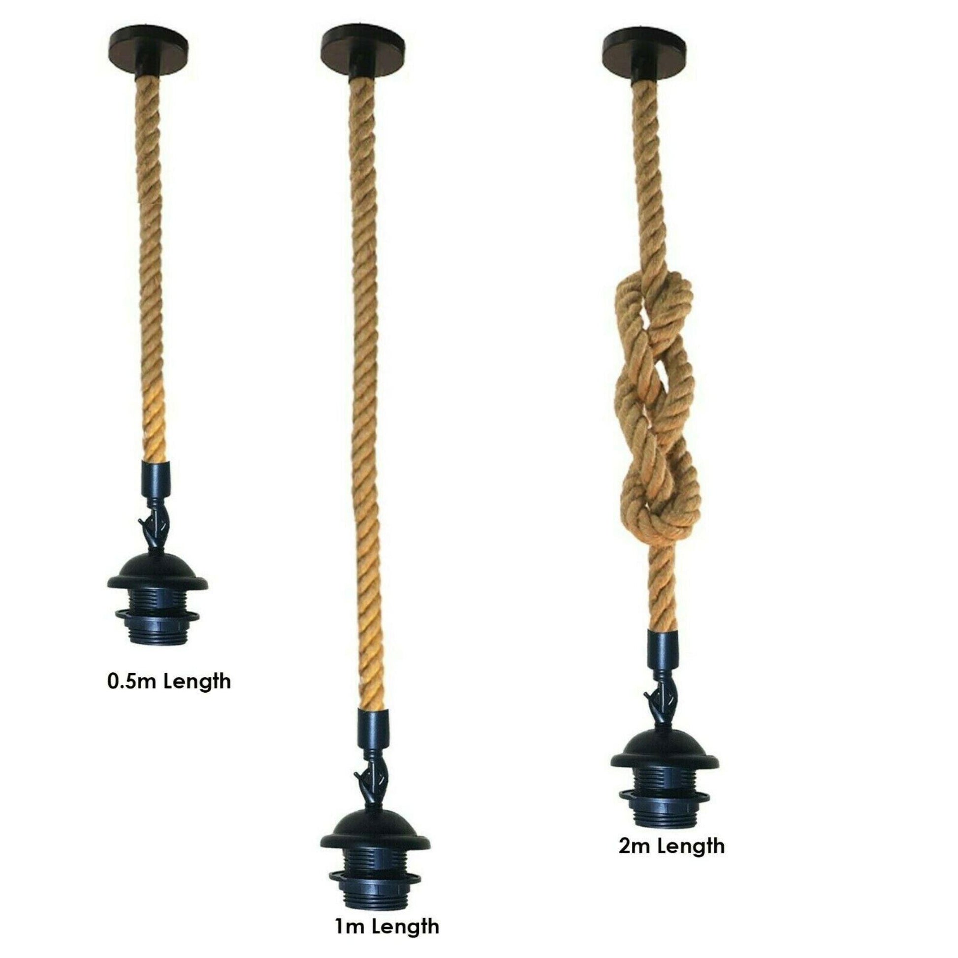 Retro Hemp Rope Iron Pendant Hanging set~2456-6