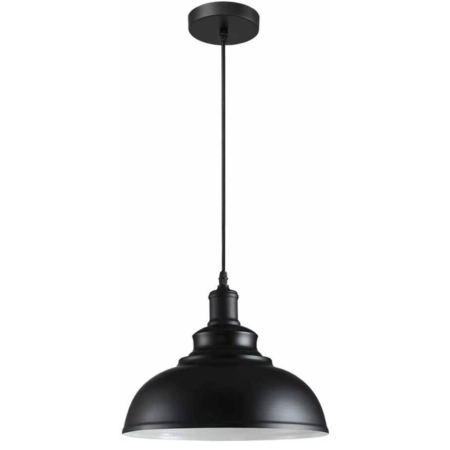 Retro Industrial Black Ceiling Pendant Light Metal Lamp Shade With 95cm Adjustable Cable~1354-7