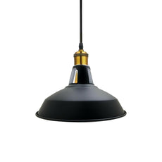 Retro Industrial Black Ceiling Pendant Light Metal Lamp Shade With 95cm Adjustable Cable~1354-13