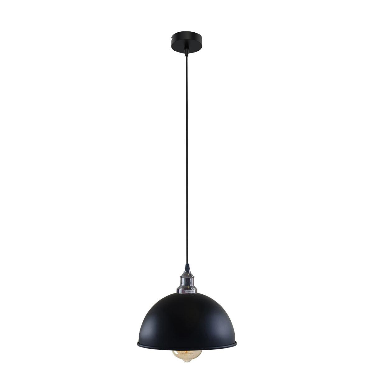 Retro Industrial Ceiling E27 Hanging Pendant Light Shade Black Gold Inner~1602-4