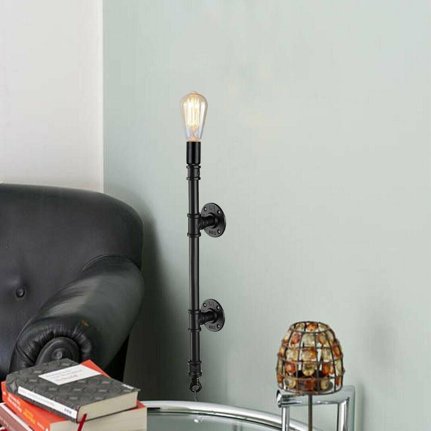 Retro Industrial Farmhouse Rustic Style Light Fitting Pipe Wall Lighting~3405-20