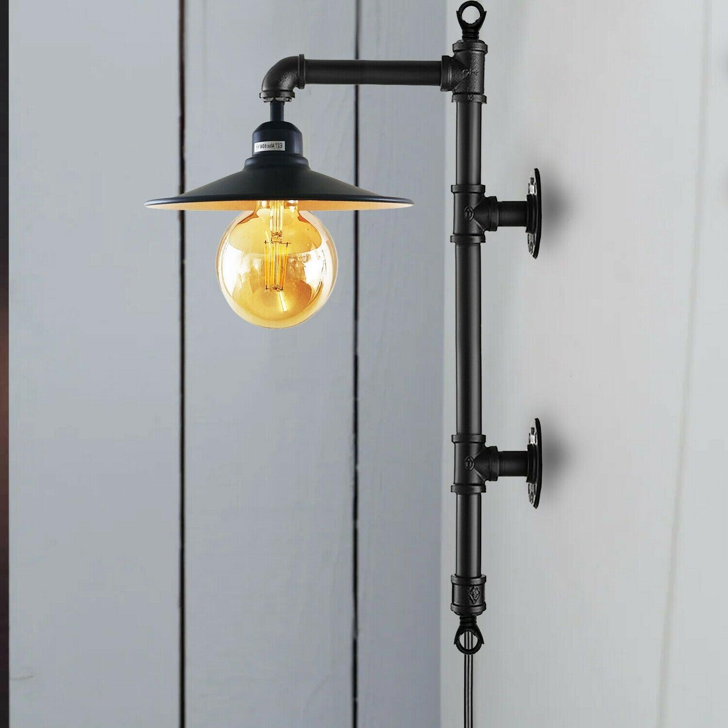 Retro Industrial Farmhouse Rustic Style Light Fitting Pipe Wall Lighting~3405-24