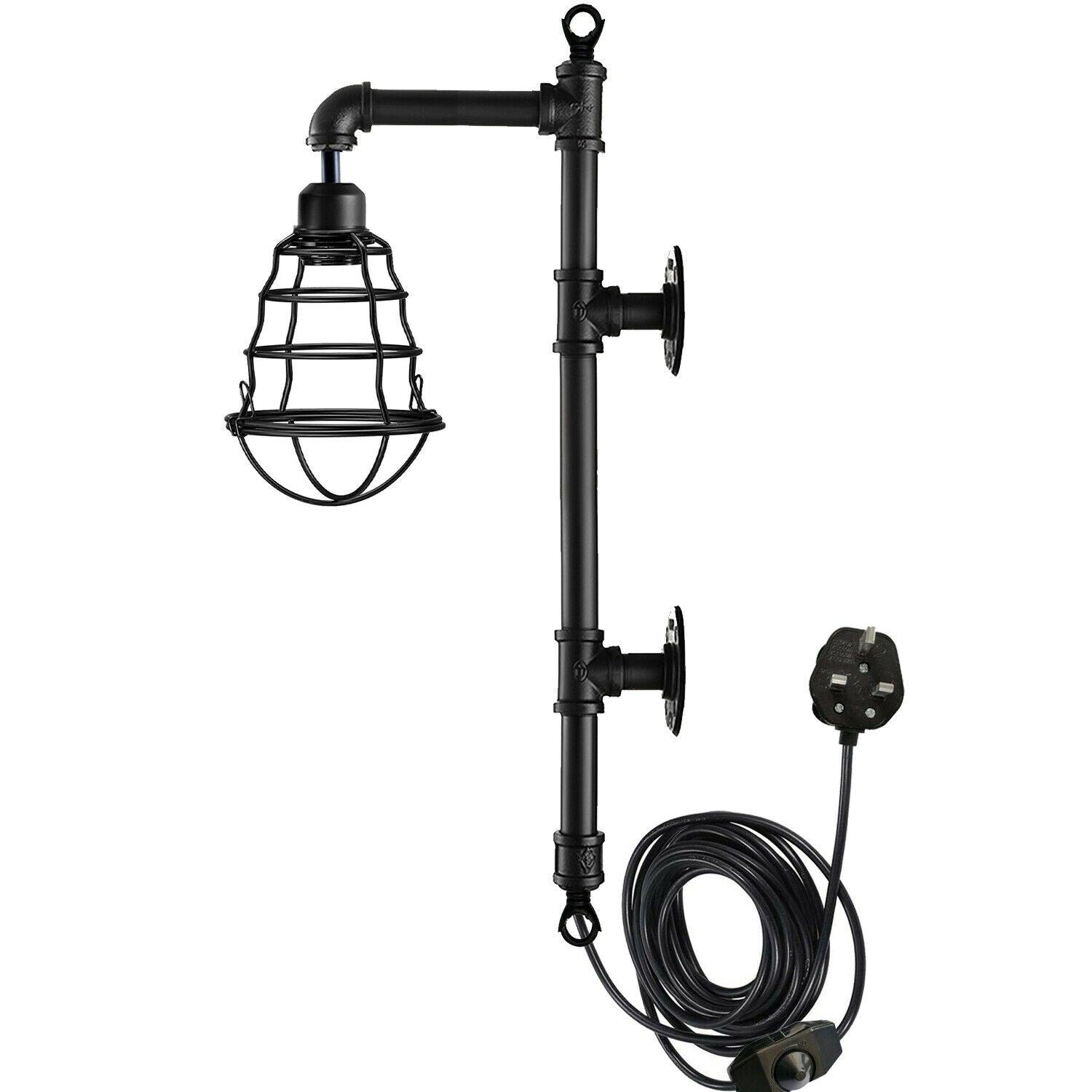 Retro Industrial Farmhouse Rustic Style Light Fitting Pipe Wall Lighting~3405-25