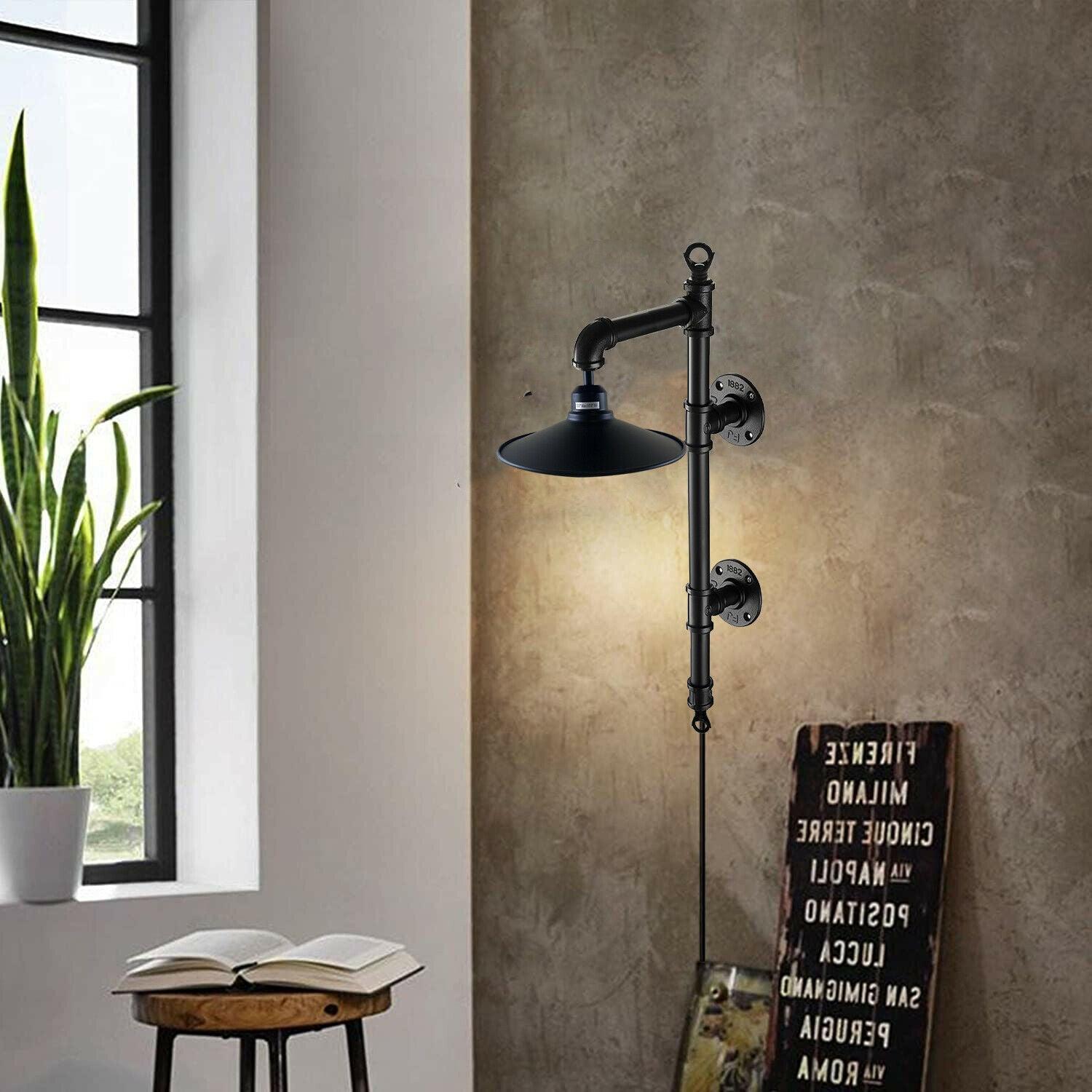 Retro Industrial Farmhouse Rustic Style Light Fitting Pipe Wall Lighting~3405-19