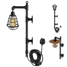 Retro Industrial Farmhouse Rustic Style Light Fitting Pipe Wall Lighting~3405-6