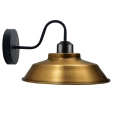 Retro Industrial Wall Lights Fittings E27 Indoor Sconce Metal Bowl Shape Shade For Basement, Bedroom, Home Office~1186-14